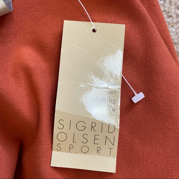 Sigrid Olsen Sport Turtleneck Rust Long-sleeve Top - Picture 9 of 10